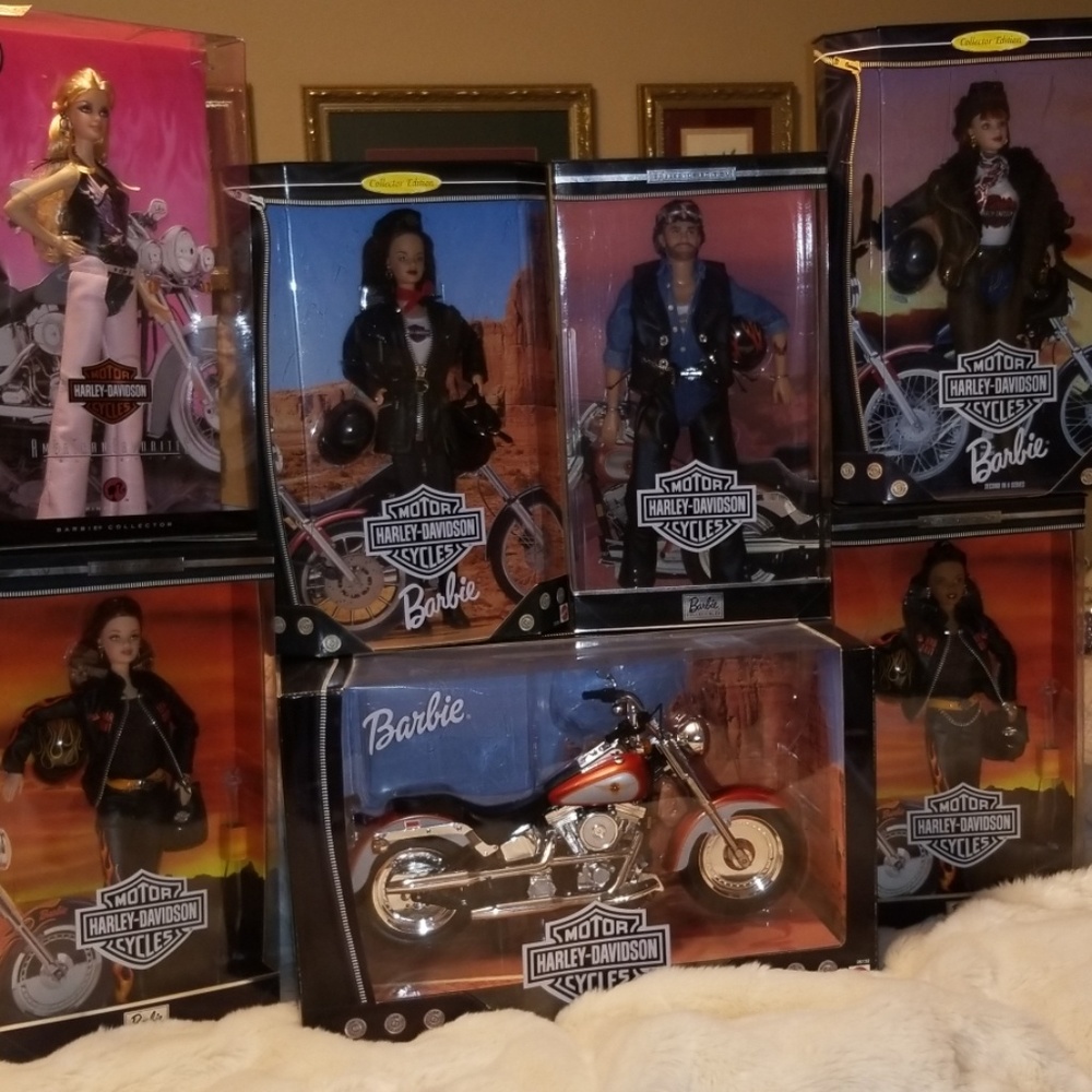 Harley Davidson Barbies and Bike